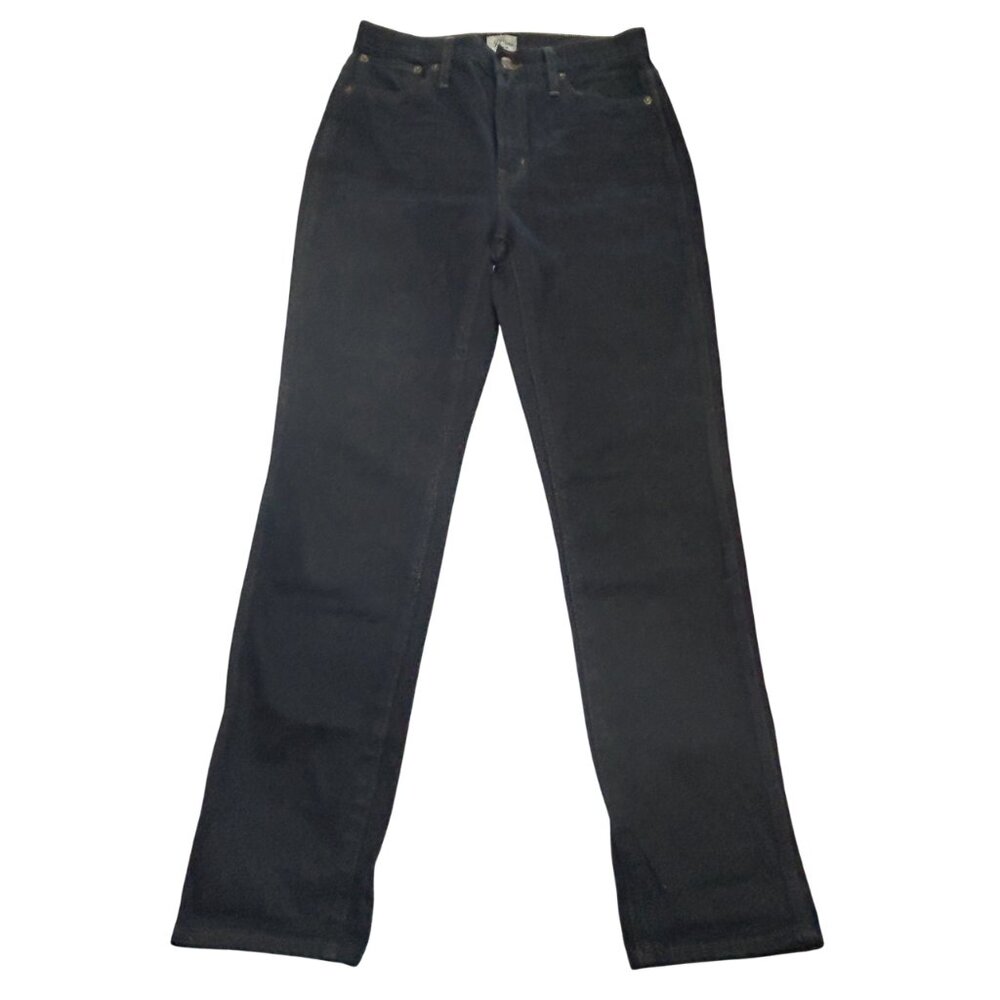 J.Crew Womens‎ 10" Vintage Straight Jeans in Dark Wash Cotton Size 26